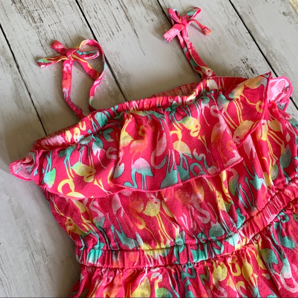 Summer floral Sonoma flamingo dress.